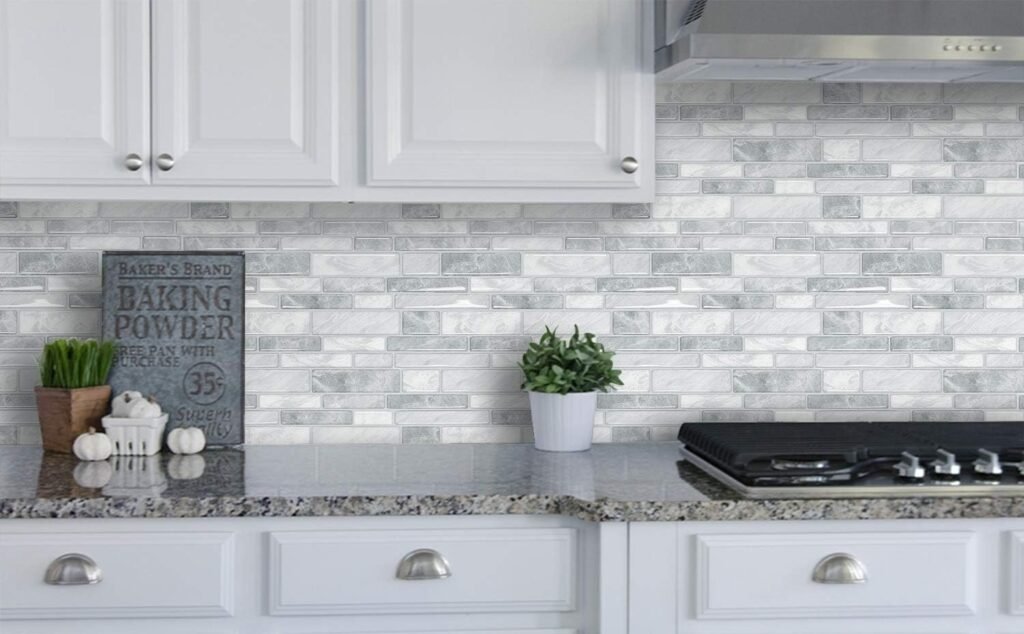3. Install a Peel-and-Stick Backsplash