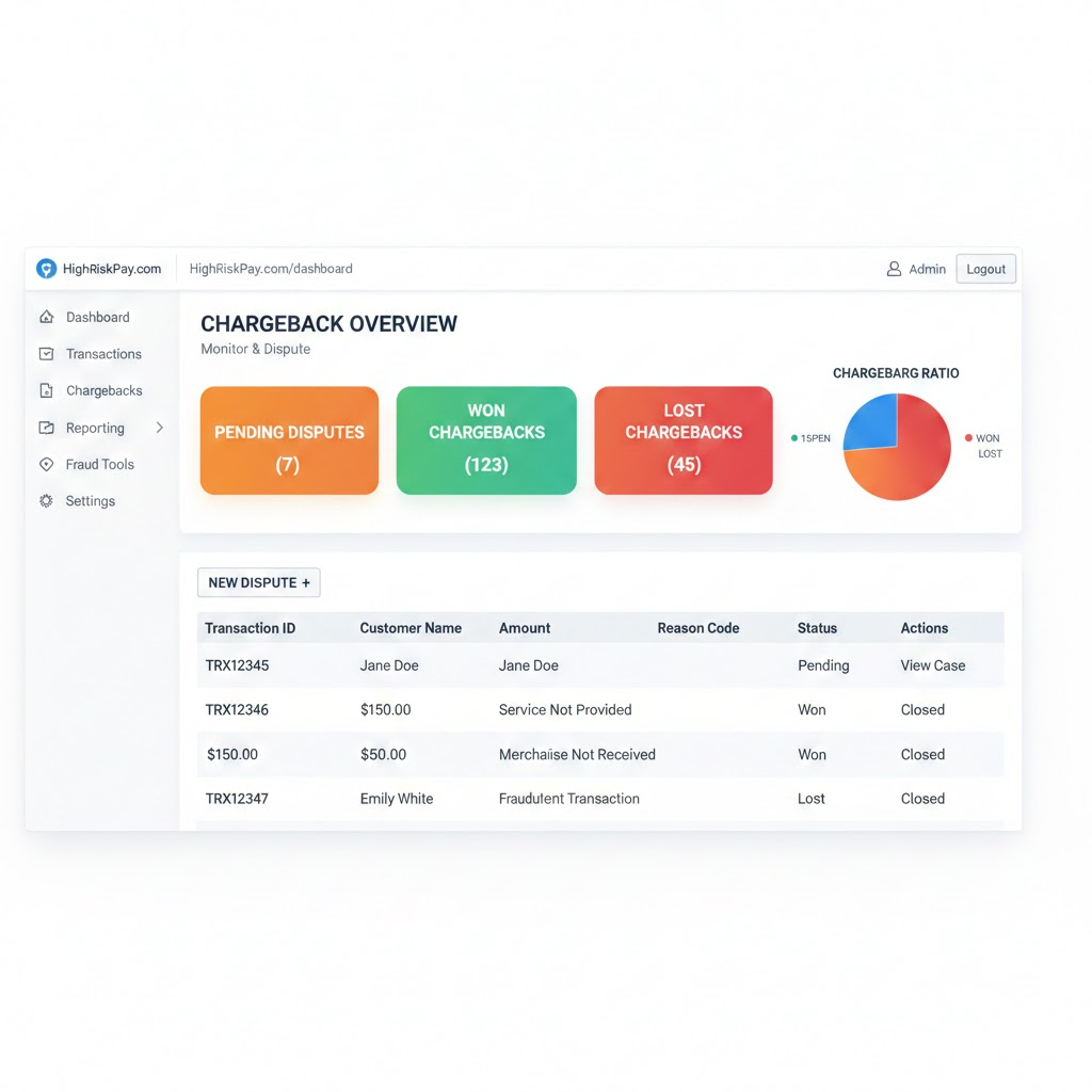High risk merchant account at HighRiskPay.com features overview